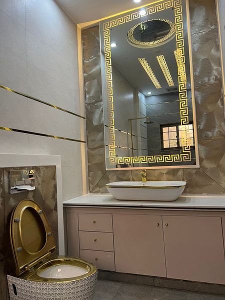 12 marla Corner brand new house in Bahria town Lahore  Tile floor